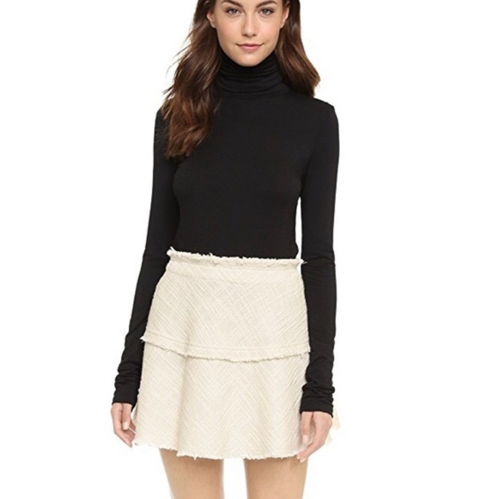 IRO Diva Ecru Tweed Boucle Flare Mini Skirt - Picture 2 of 9